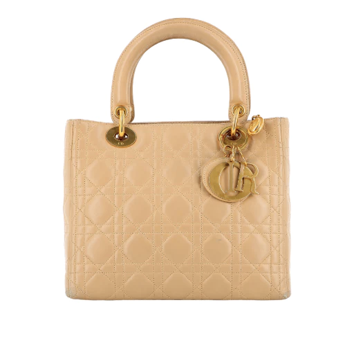 Beige Lady Dior bag, available on wholesale.thebrandcollector.com