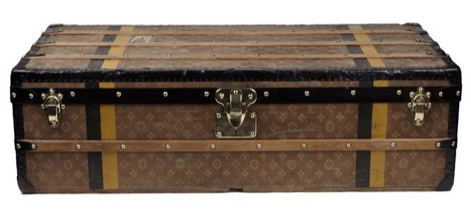 A vintage Monogram Louis Vuitton trunk