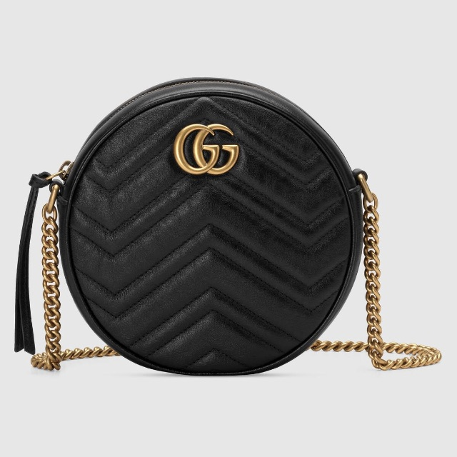 Mini round GG Marmont shoulder bag, GUCCI.